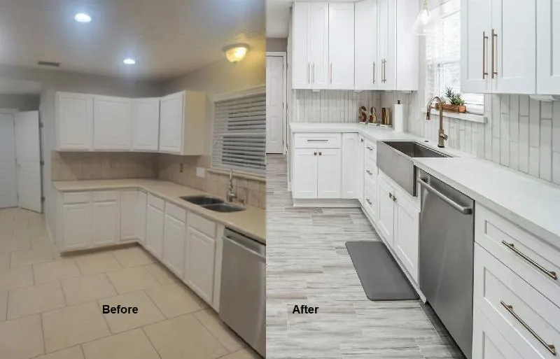 Kitchen Floor Makeover: Before and After DFW Renovations